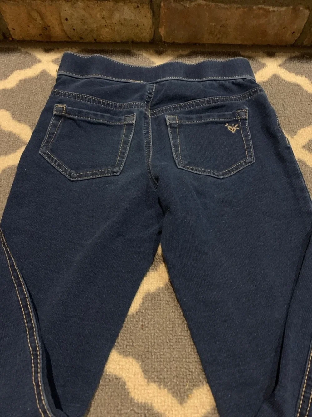 Justice 8 slim pull on leggings denim jeans